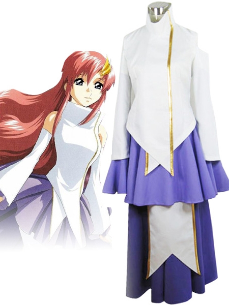 Gundam Seed Destiny Lacus Clyne Singing Uniform Cosplay Costume